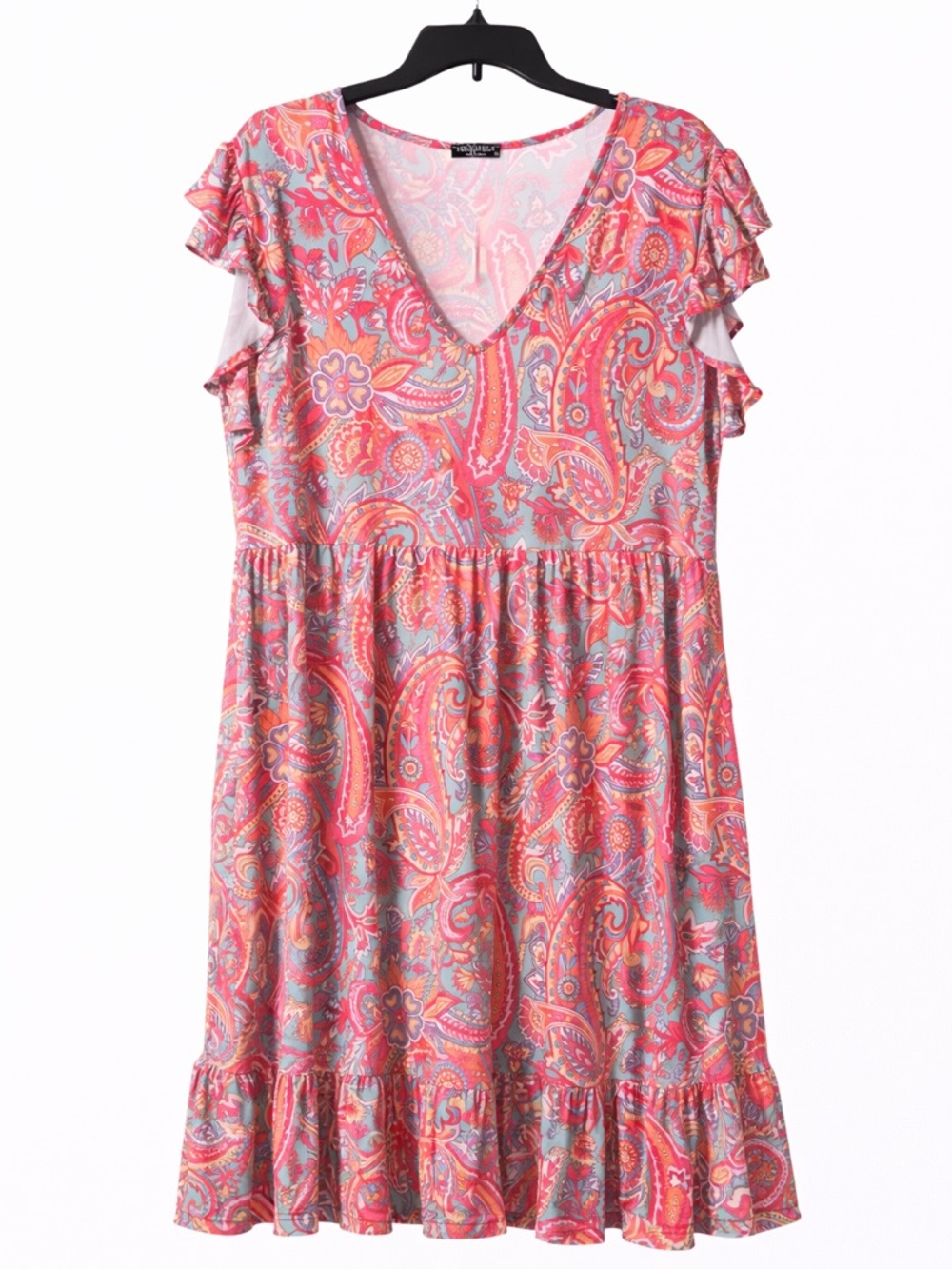 Heimish USA Paisley Mini Dress | Pink Blue Boho Flowy Dress | Plus Size ✨